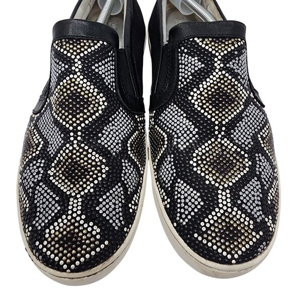 Michael Kors Womens Slip-On Sneakers With Rhinestone Snake Print Size 9.5M - Picture 11 of 11